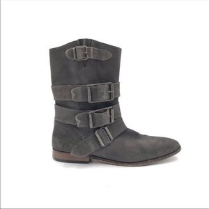 Free People size 37/7 rare Sunbelt slouch grey suede boots